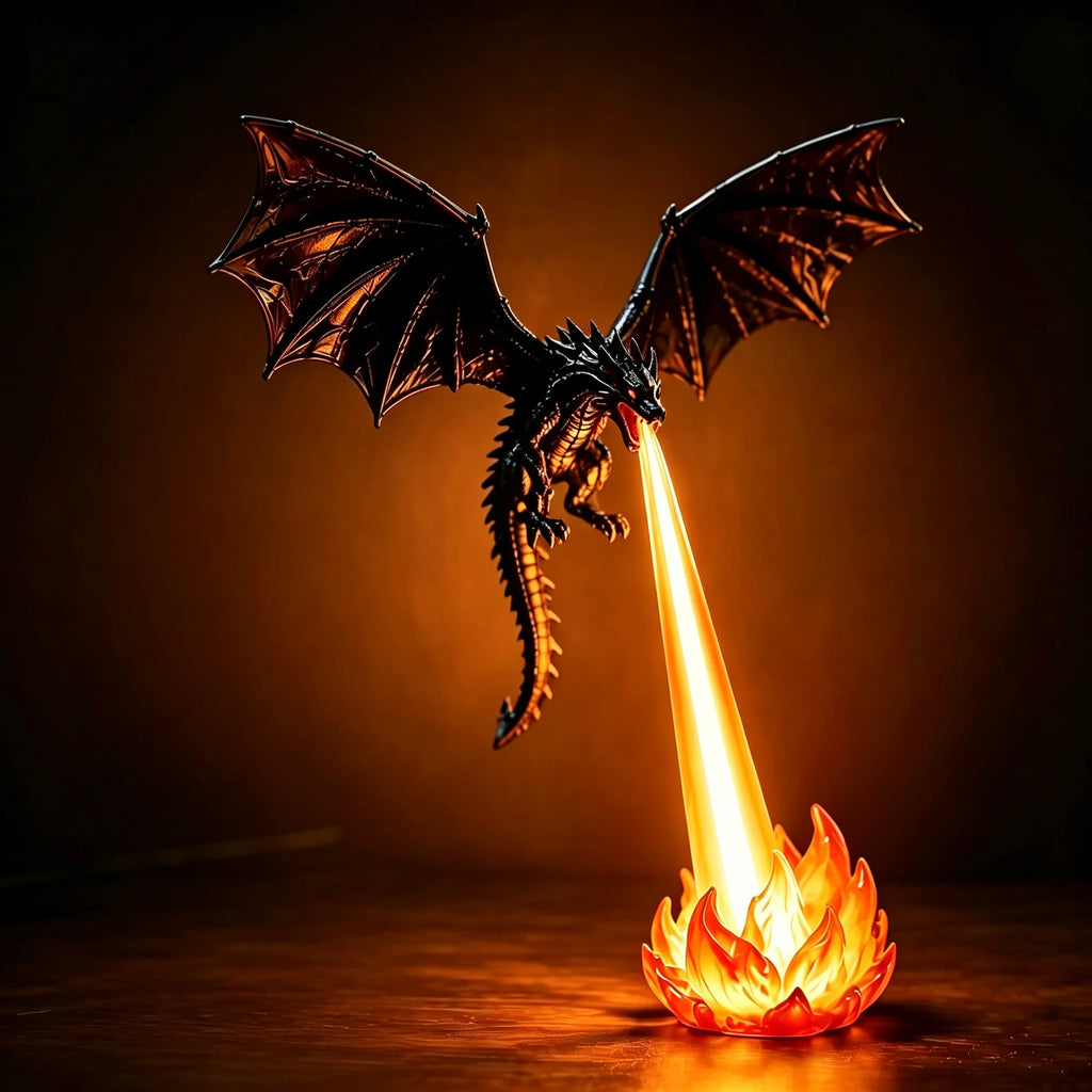 Halloween 3D Dragon Night Light, Flying Dragon LED Model Lamp, Custom Dragon Figurine Statue Desktop Decor Collectible Sculpture